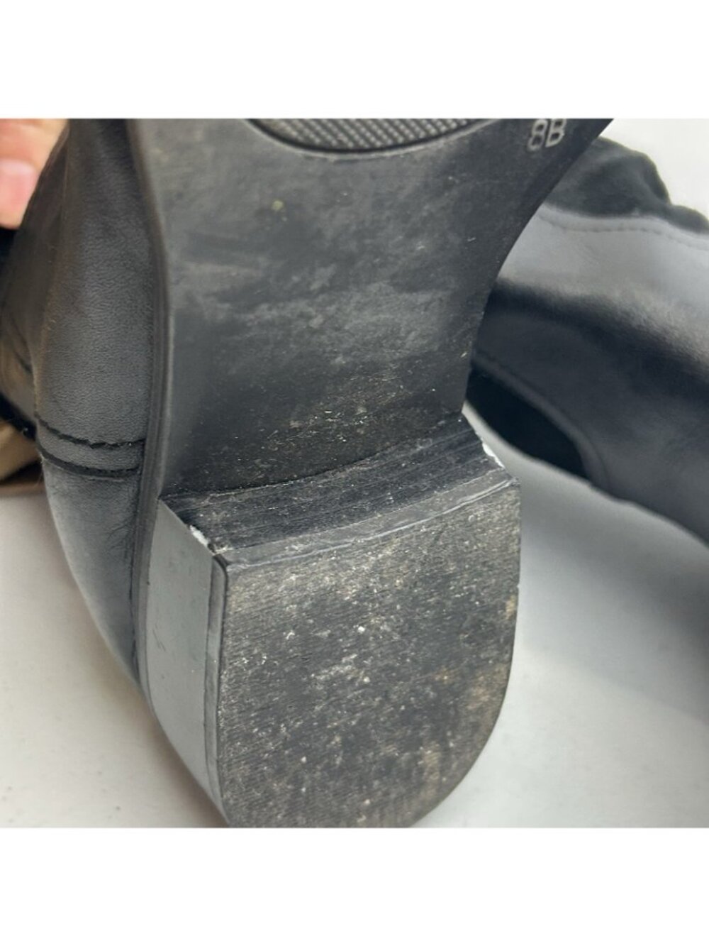 Ralph Lauren Maren Boots Womens Size 8B Black Leather Upper & Suede Riding - Picture 7 of 11